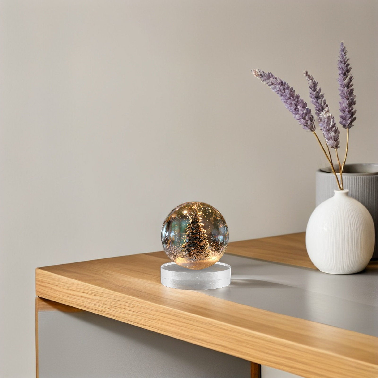 Paper Weight Crystal - 2Pcs Transparent Crystal Round Paperweight Glass