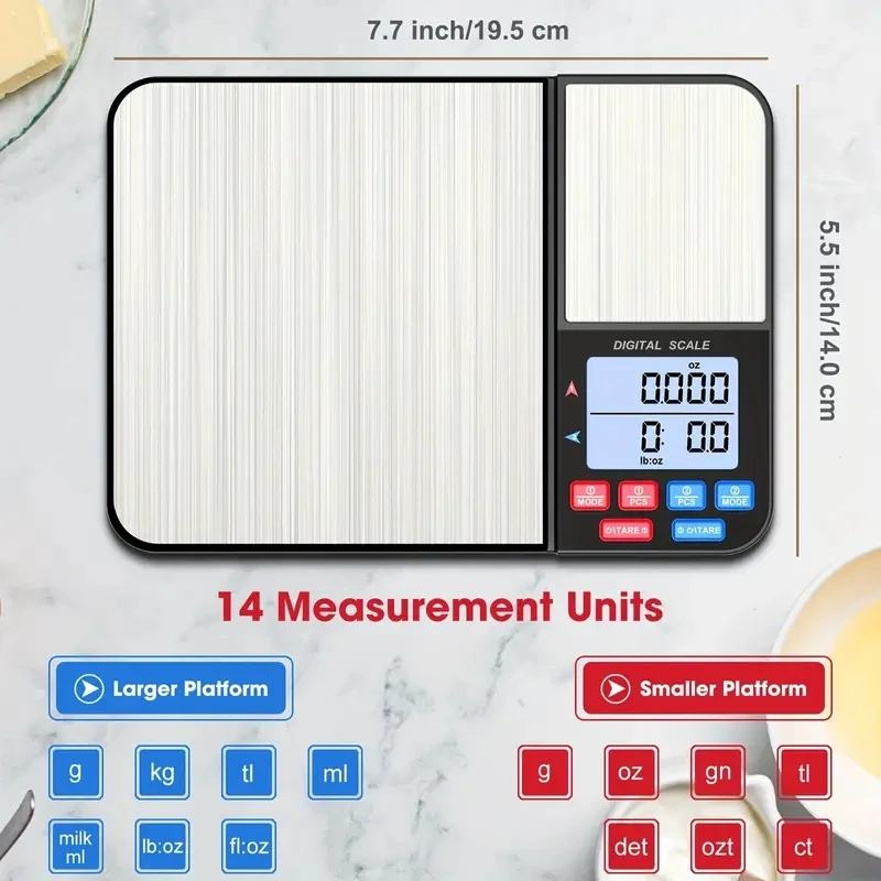 1pc Digital Kitchen Scale for  - Tape Dispenser Weighted recensie en prijs
