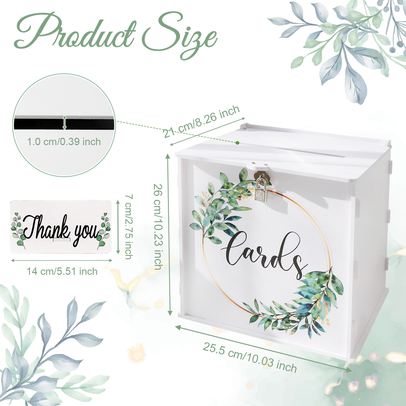 Wedding Card Box with Lock, PV - Card Index Box recensie en prijs