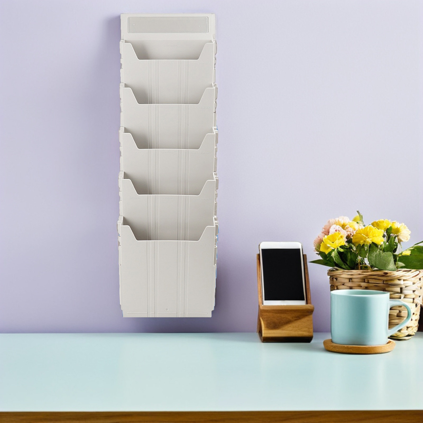 Wall Mounted File Organizer Ad - Magazine Holder Rack recensie en prijs