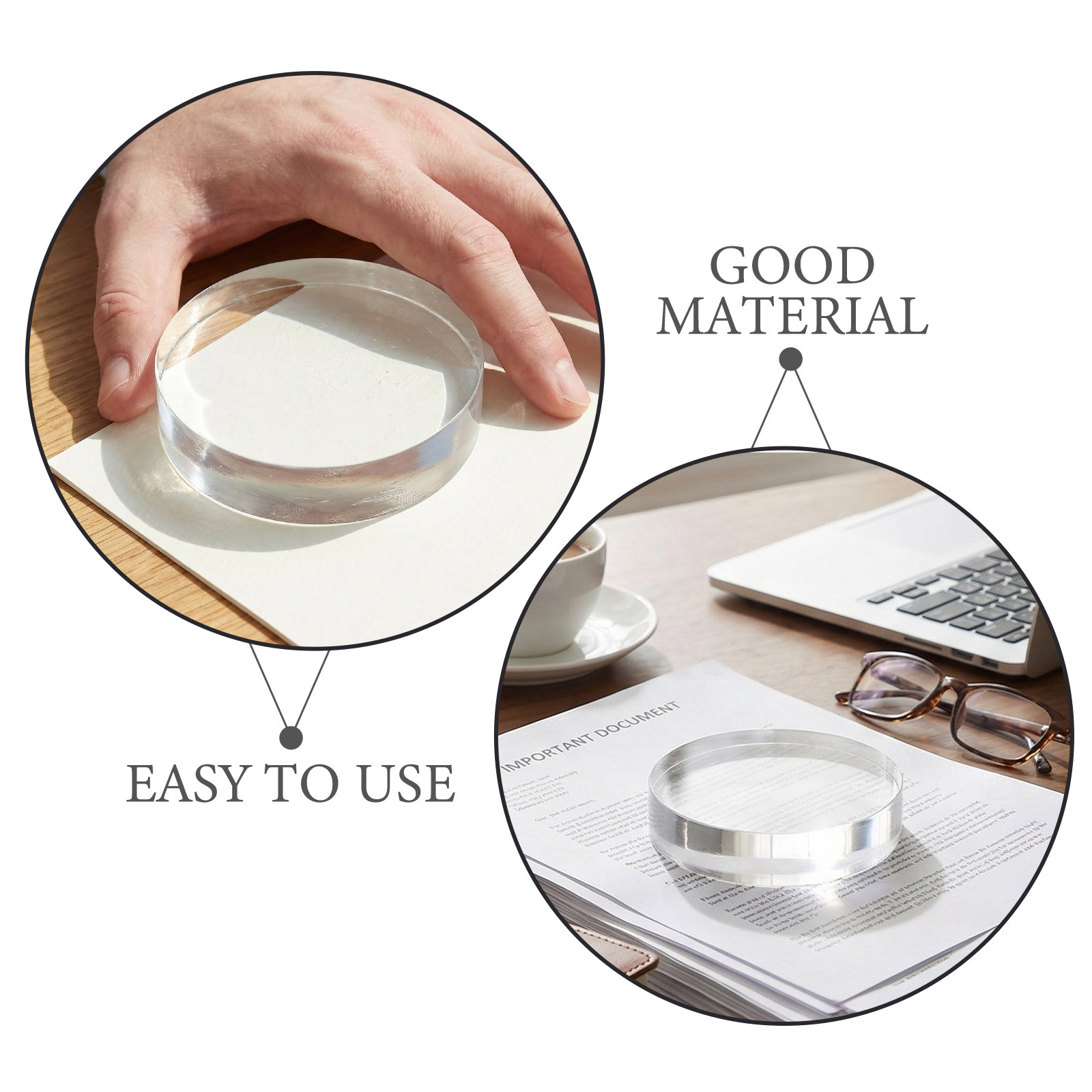 3.15 Inch Round Clear Crystal  - Book Weight Glass recensie en prijs