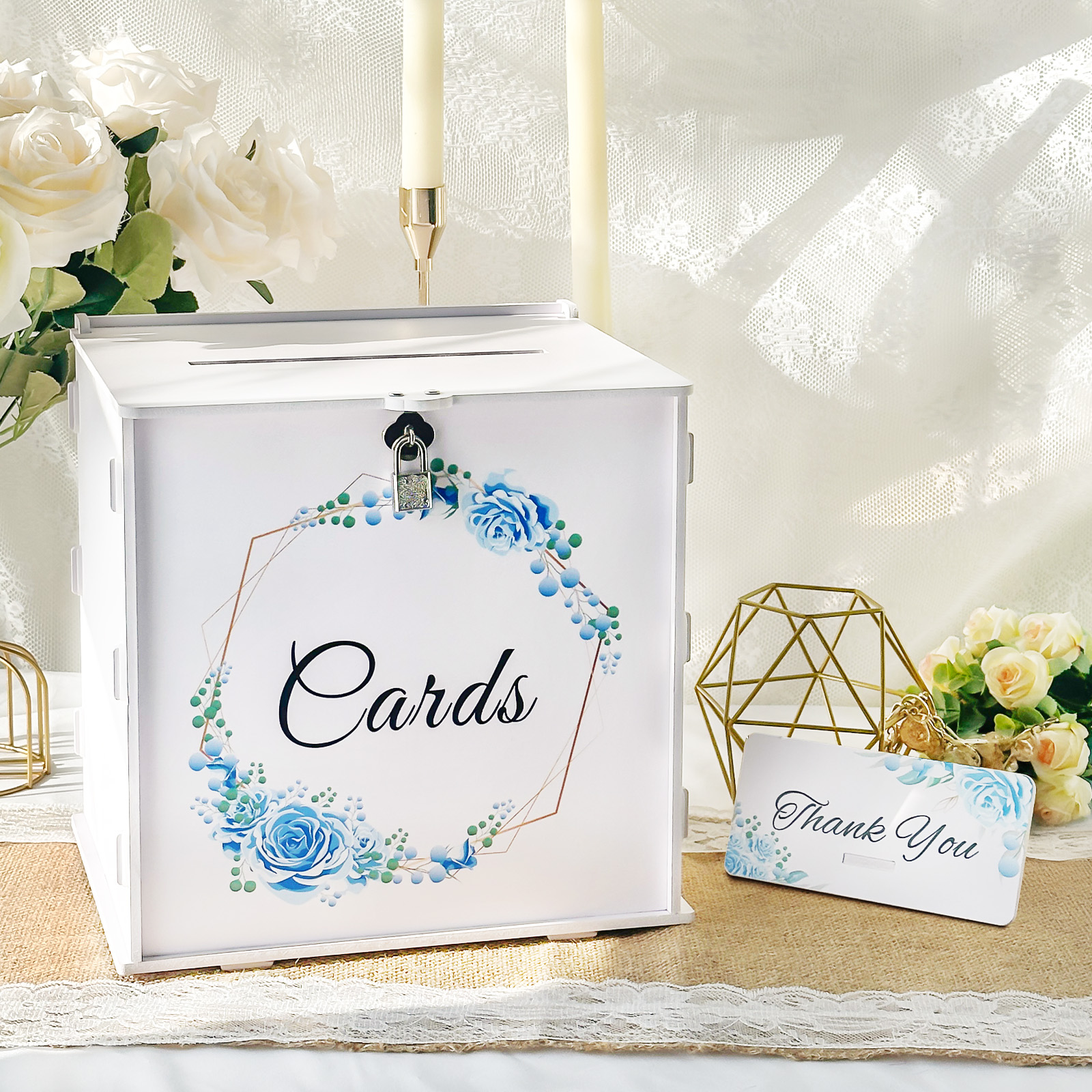 White Wedding Card Box with Lo - Card Index Box recensie en prijs