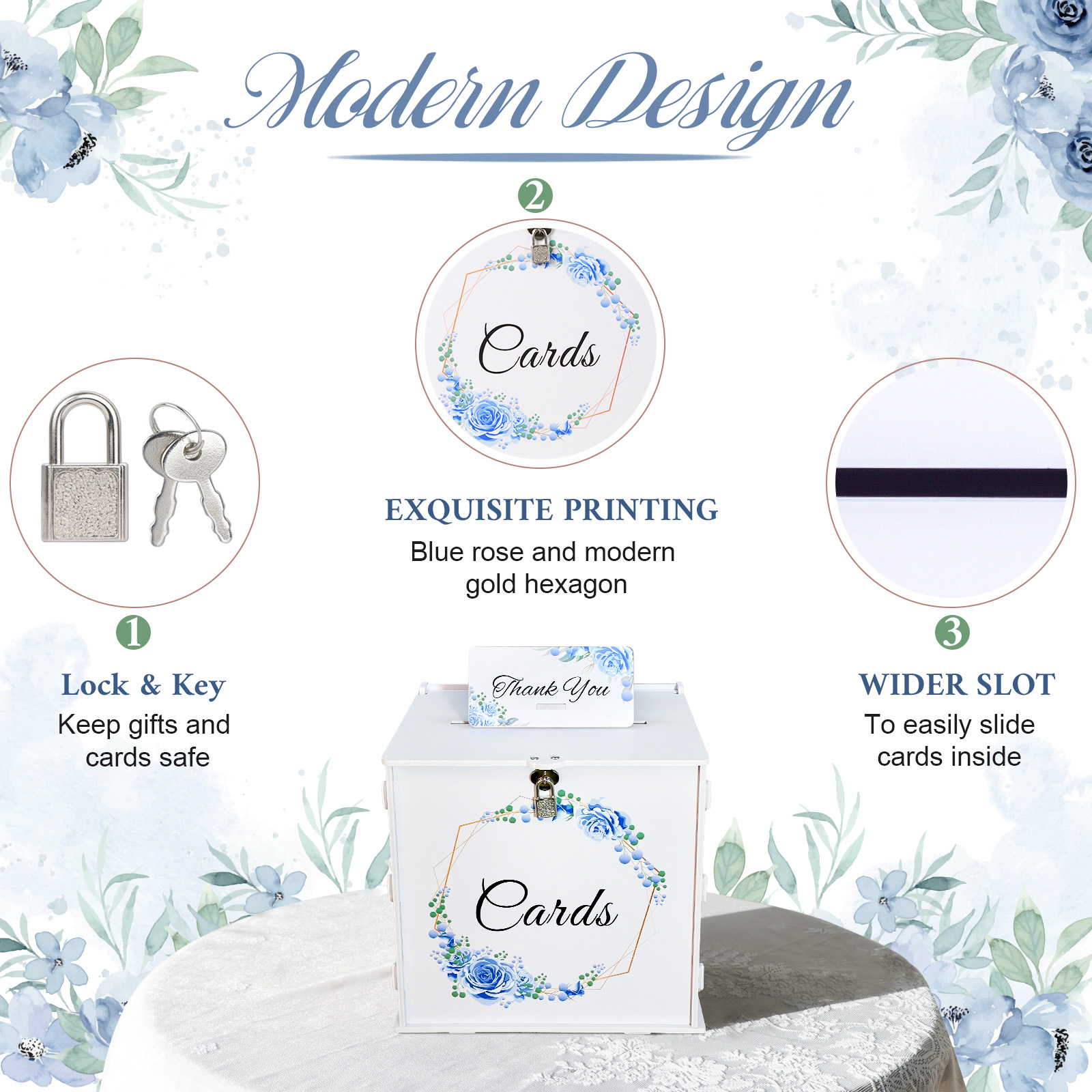 White Wedding Card Box with Lo - Card Index Box recensie en prijs