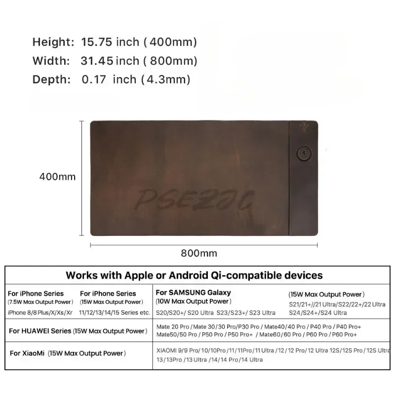Vintage Cowhide Mouse Pad with - Leather Desk Pad recensie en prijs