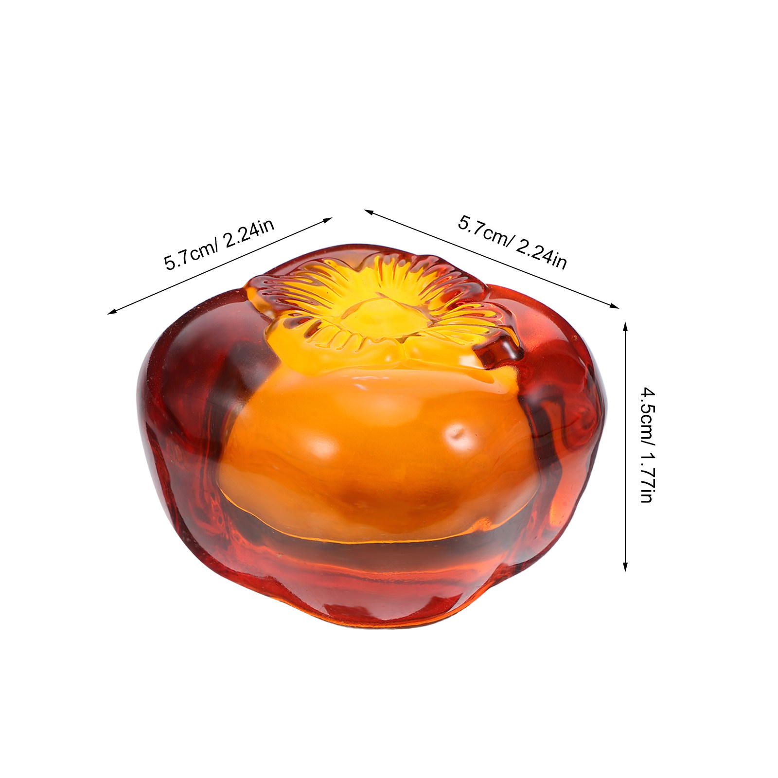 Crystal Persimmon Desk Paperwe - Book Weight Glass recensie en prijs