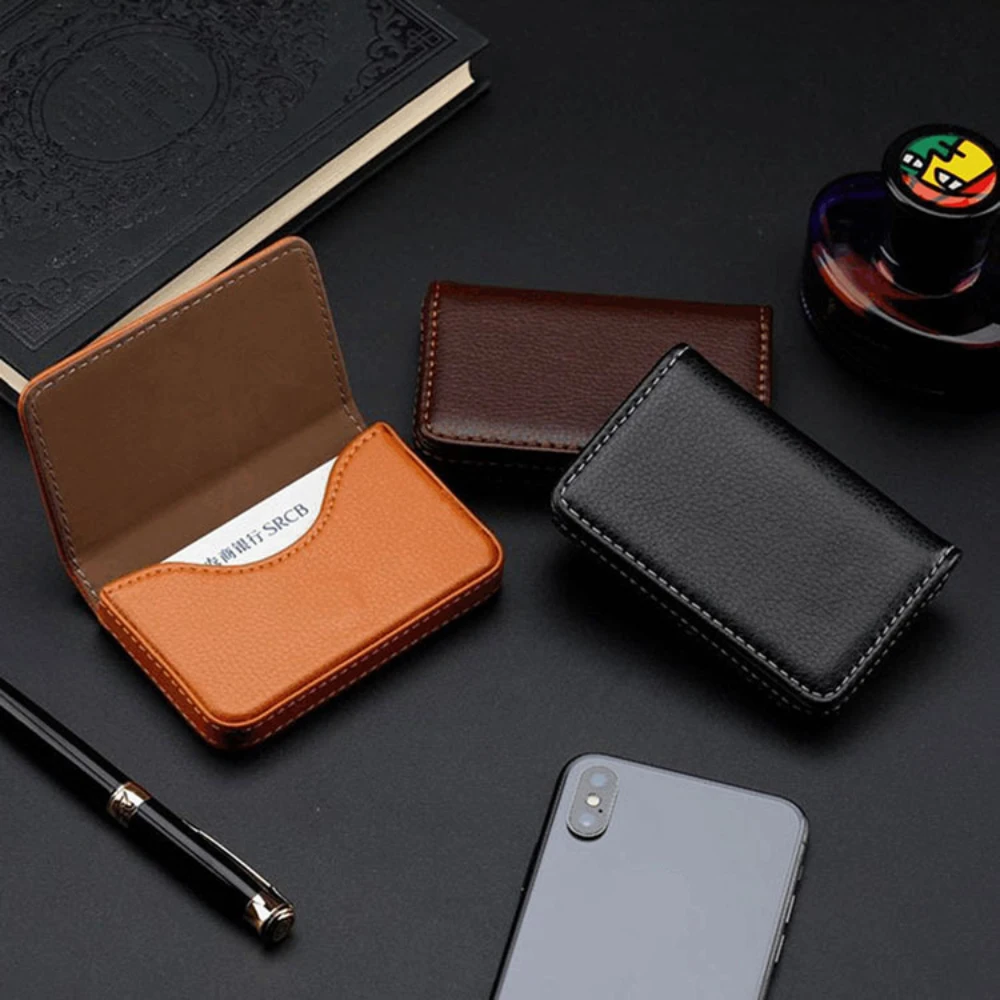 Sized Stitched PU Leather Cred - Index Card Holder recensie en prijs