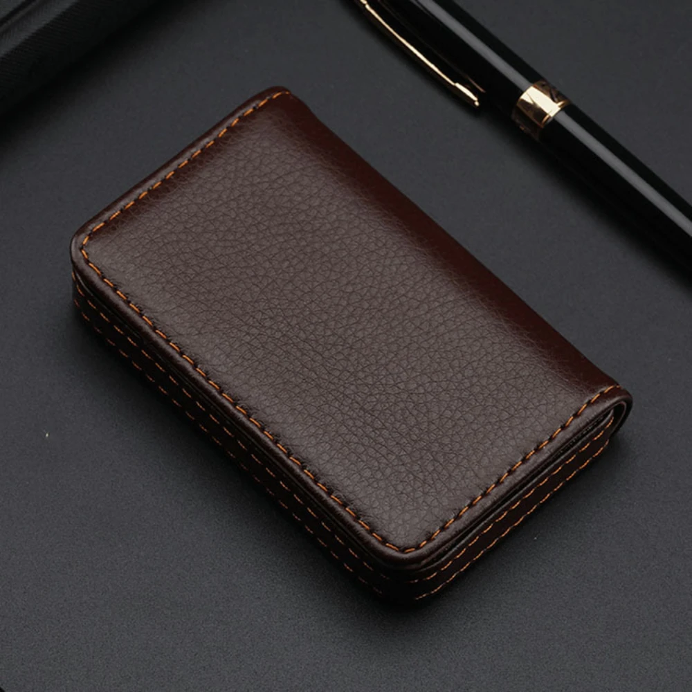Sized Stitched PU Leather Cred - Index Card Holder recensie en prijs
