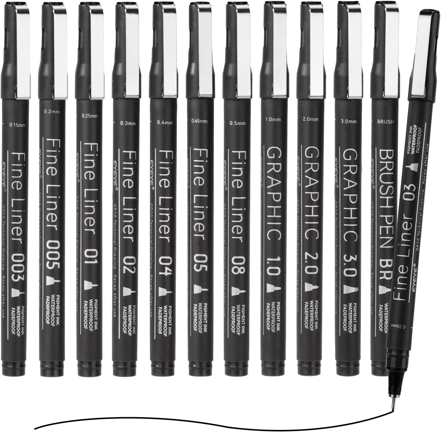 Micro Fineliner Pens Set, 12 B - Archive Box Set recensie en prijs