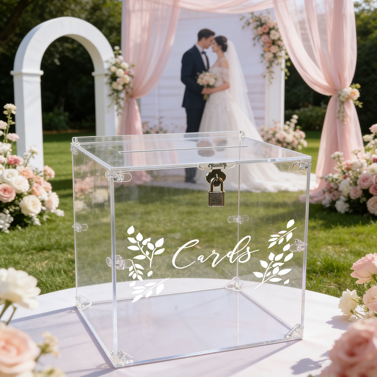 Acrylic Wedding Card Boxes wit - Card Index Box recensie en prijs