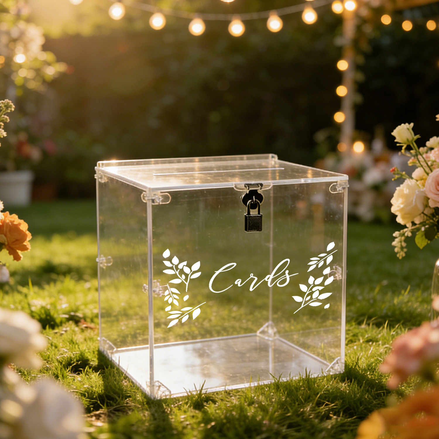 Acrylic Wedding Card Boxes wit - Card Index Box recensie en prijs