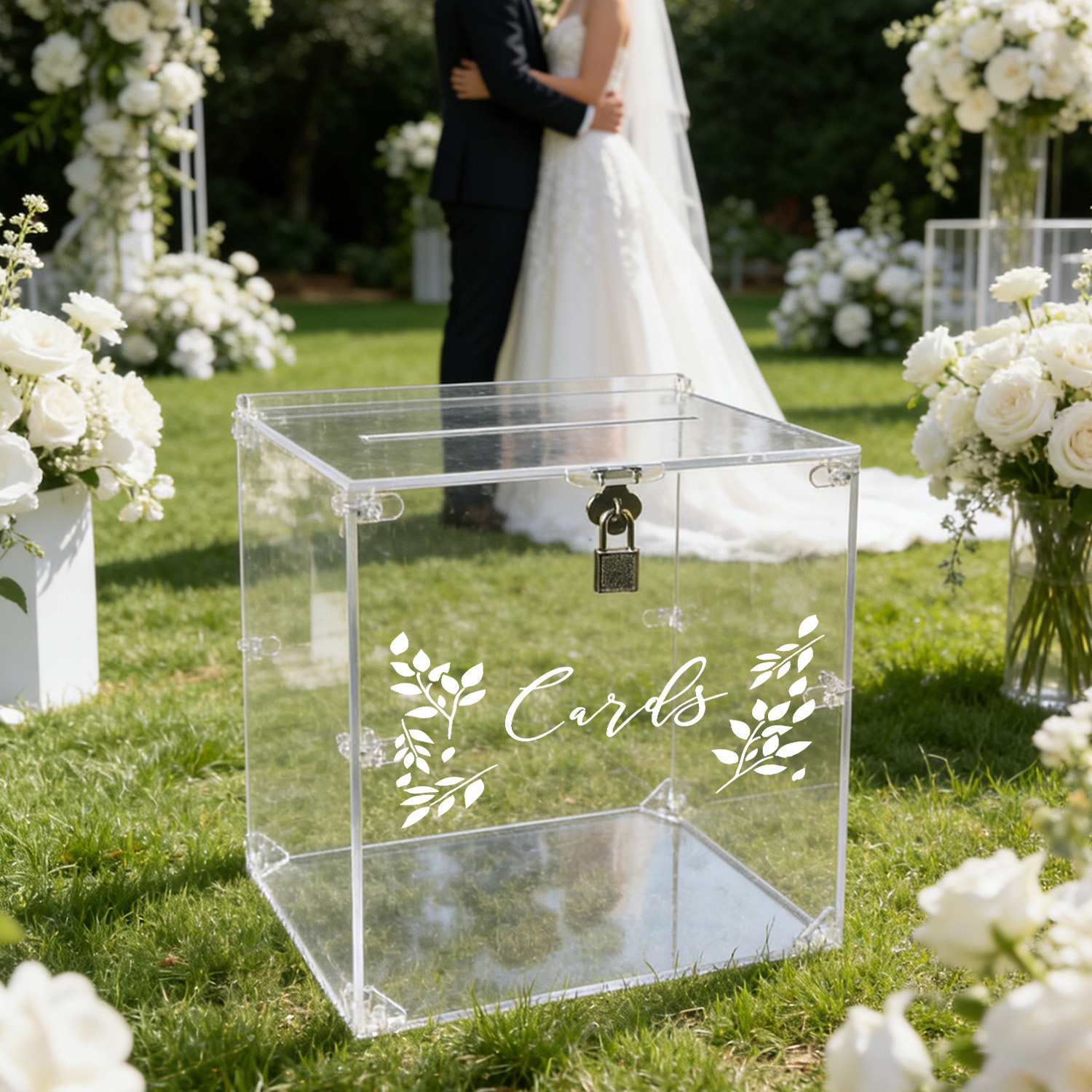 Acrylic Wedding Card Boxes wit - Card Index Box recensie en prijs