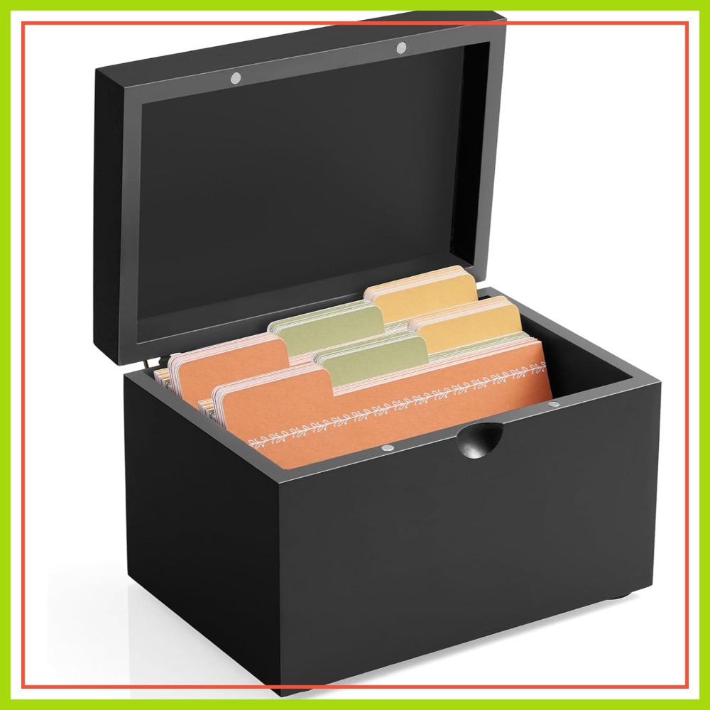 Wooden 3x5 Index Card Holder w - Index Card Holder recensie en prijs