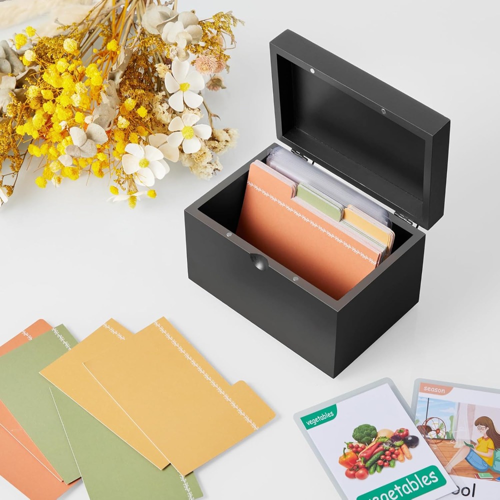 Wooden 3x5 Index Card Holder w - Index Card Holder recensie en prijs