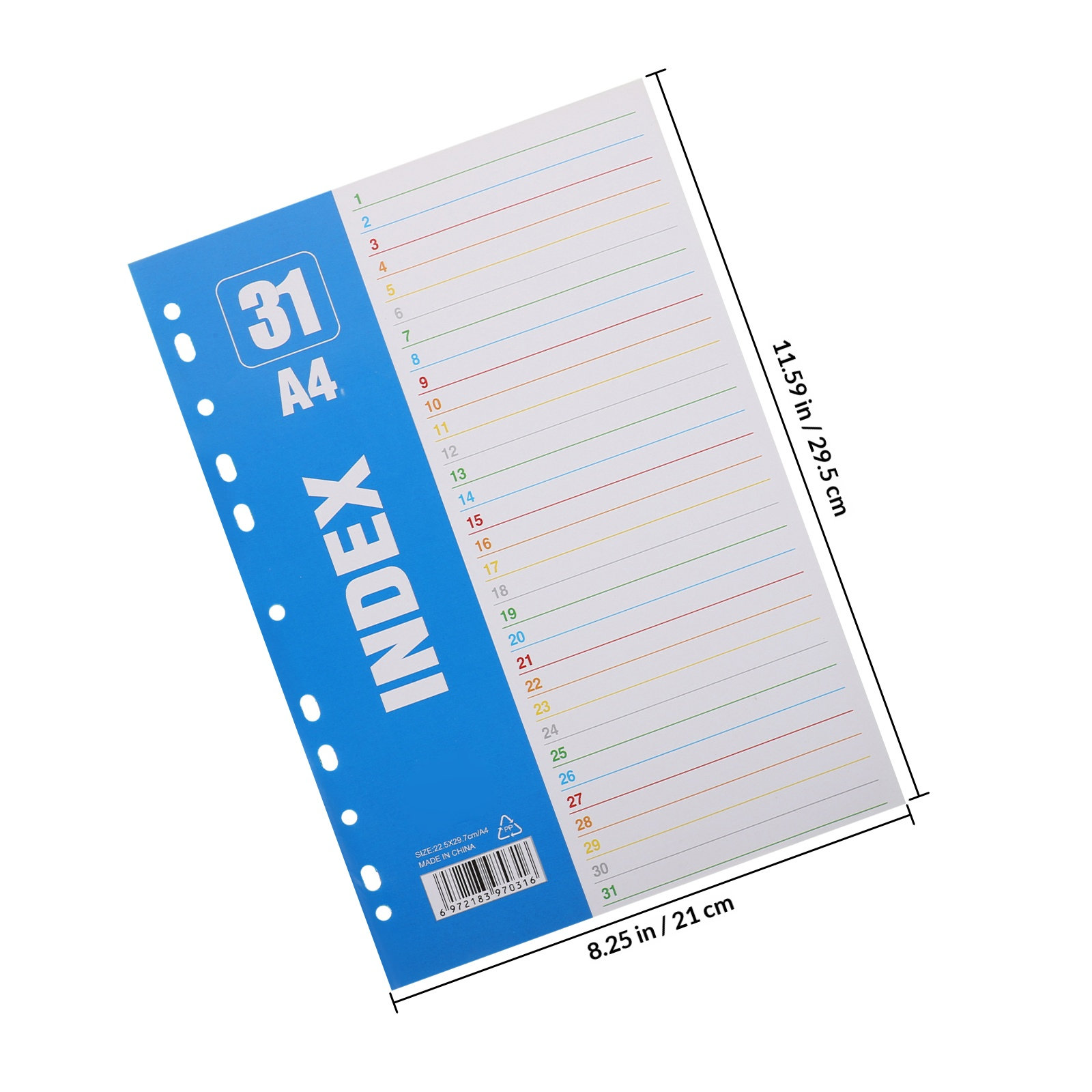 1Set Binder Dividers A4 11-Hol - Tab Divider A4 recensie en prijs