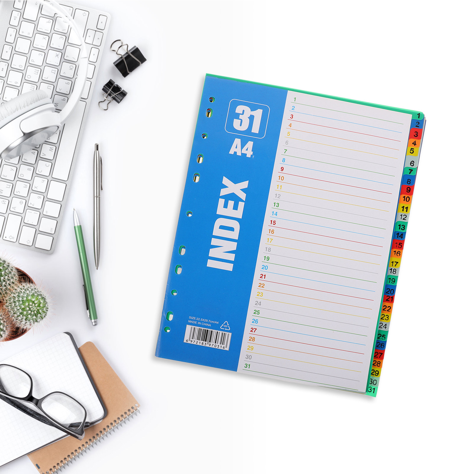 1Set A4 11-Hole PP Index Divid - Tab Divider A4 recensie en prijs