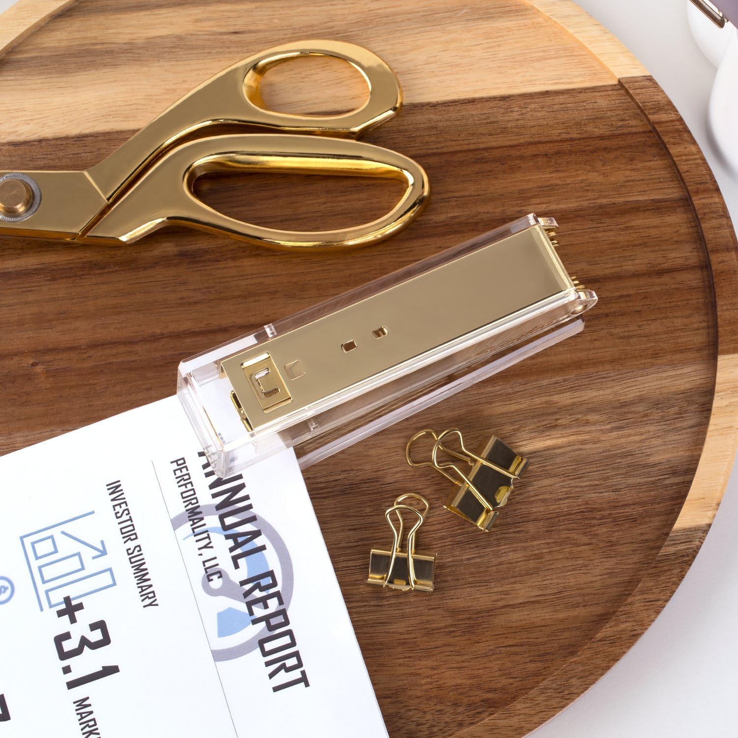 Compact Acrylic Gold Stapler,  - Stapler Half Strip recensie en prijs
