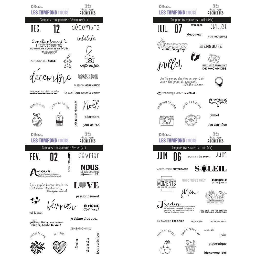French Month Themed Clear Stam - Rubber Date Stamp recensie en prijs