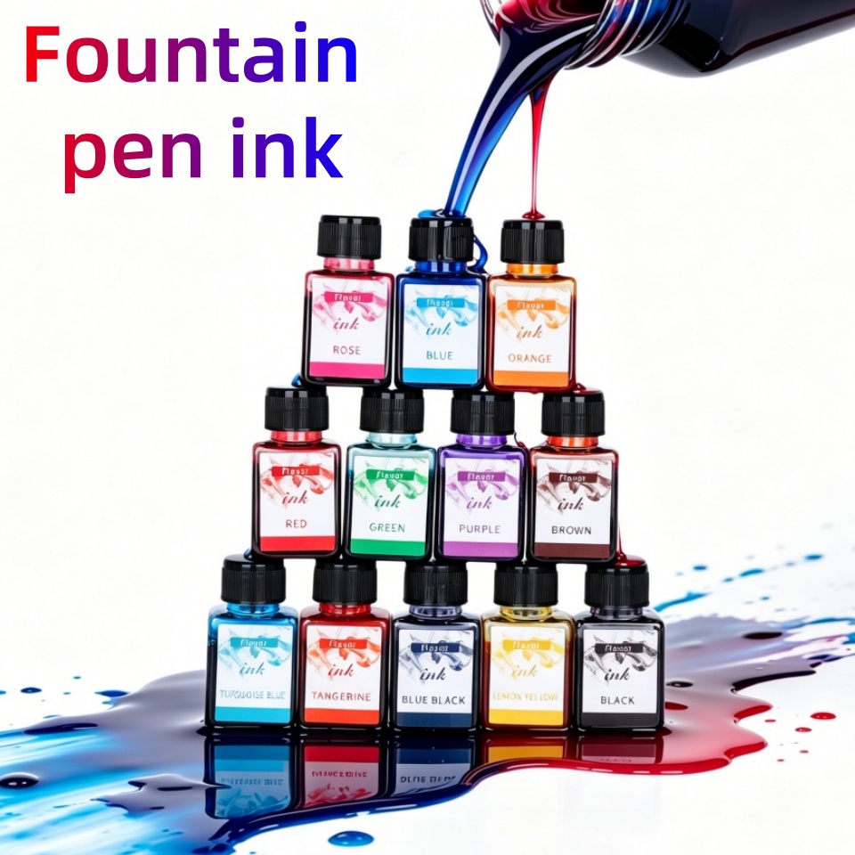 12-colors fountain pen ink, 25 - Fountain Pen Bottled Ink recensie en prijs