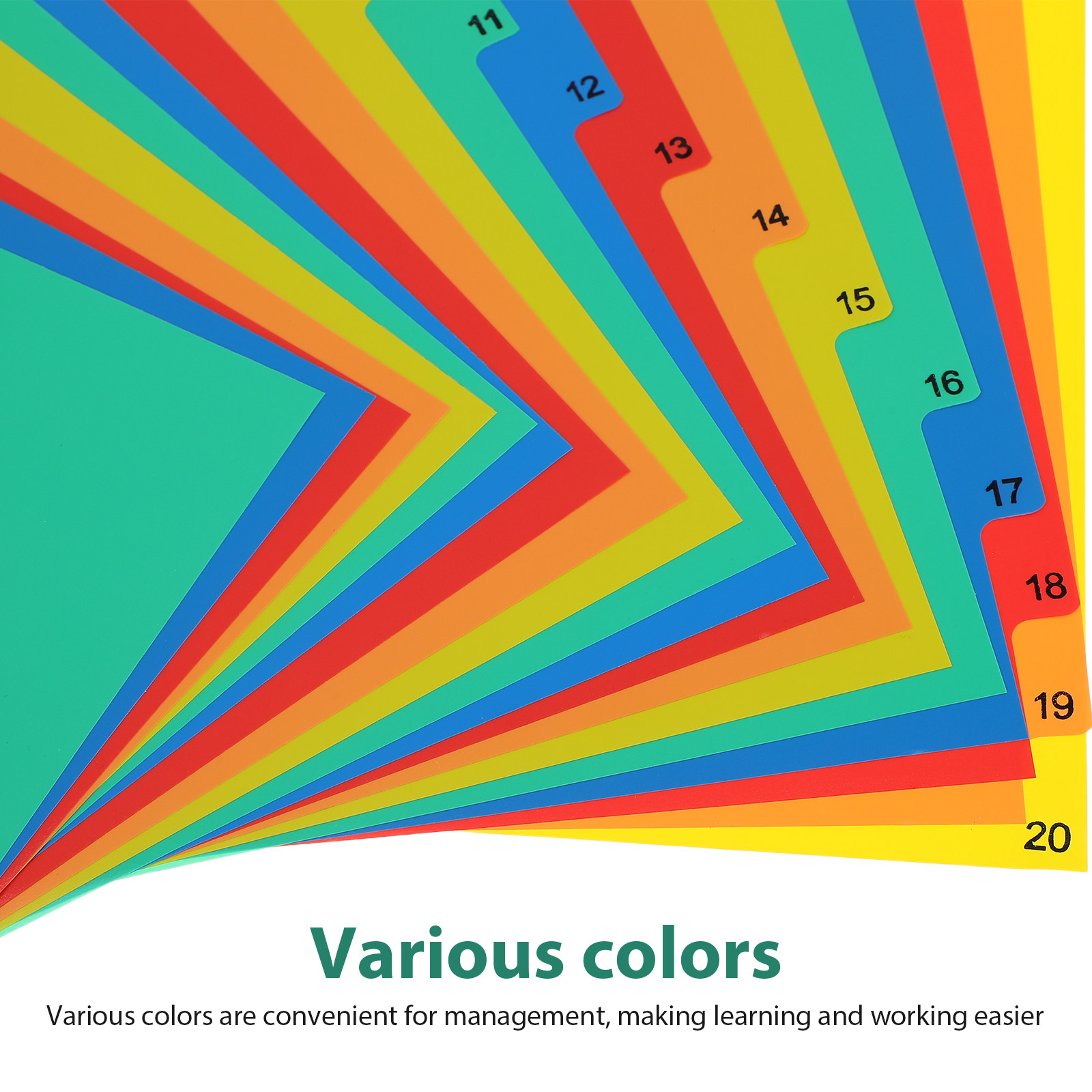 20 Pages A4 Colorful Plastic T - Tab Divider A4 recensie en prijs