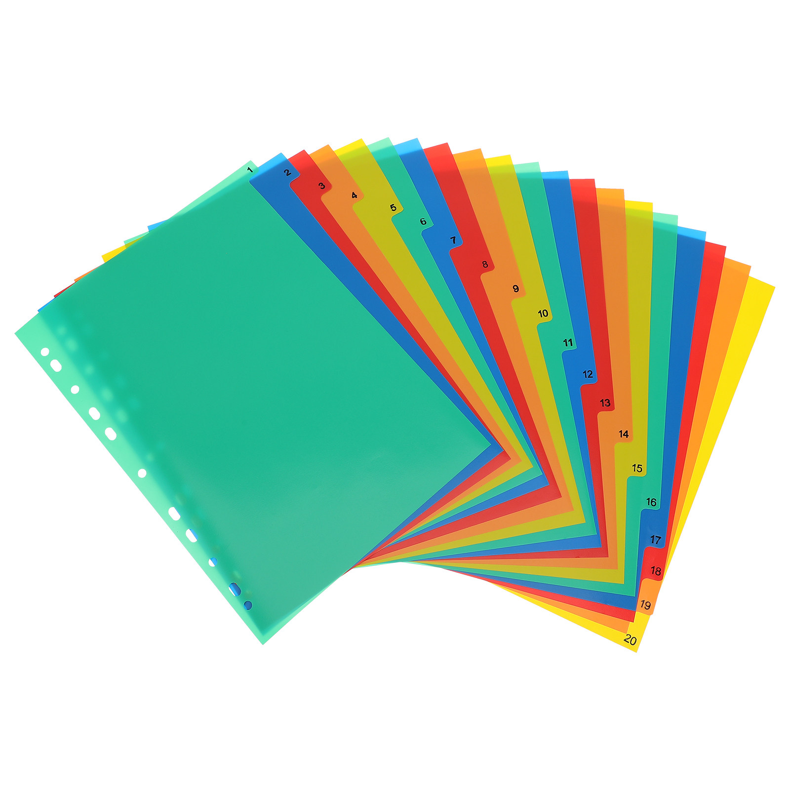 20 Pages A4 Colorful Plastic T - Tab Divider A4 recensie en prijs