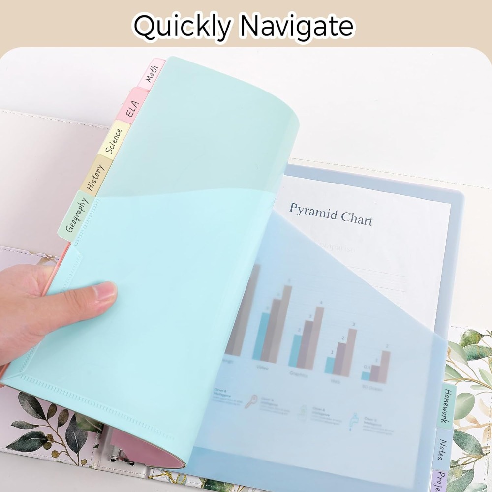 8 pcs A4 Pastel Binder Divider - Tab Divider A4 recensie en prijs
