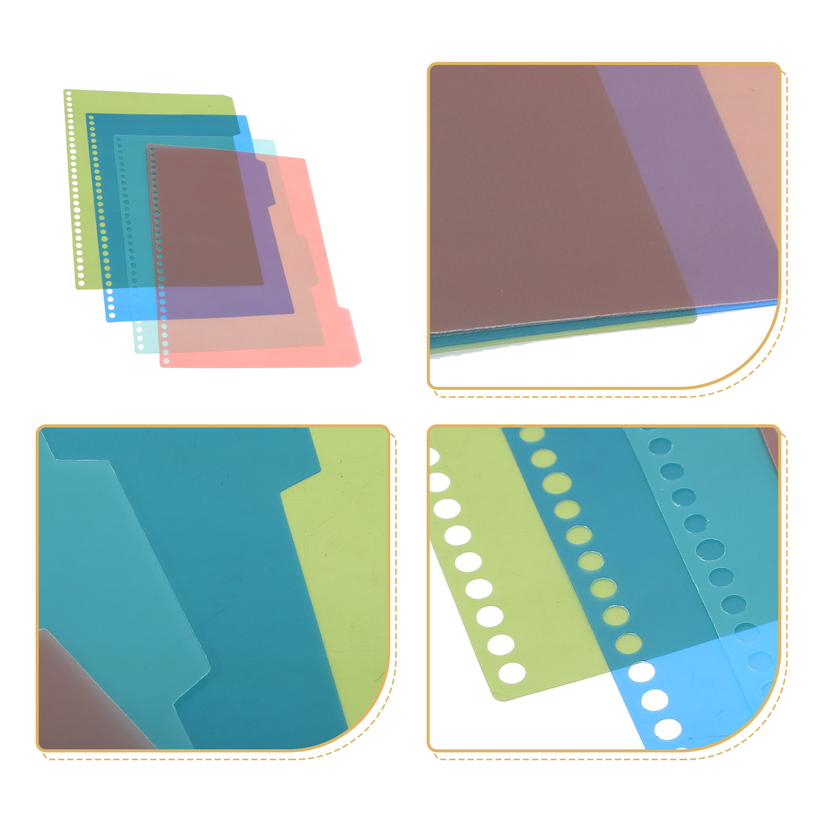 4Pcs Plastic Index Dividers fo - Tab Divider A4 recensie en prijs