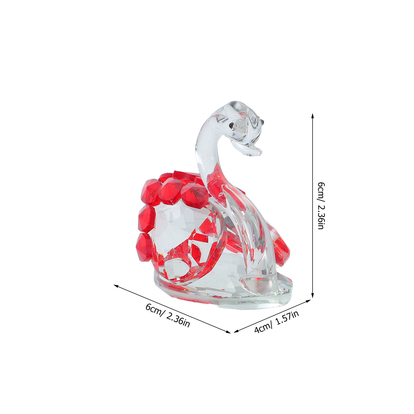 2Pcs Crystal Swan Decor Lover  - Paper Weight Crystal recensie en prijs