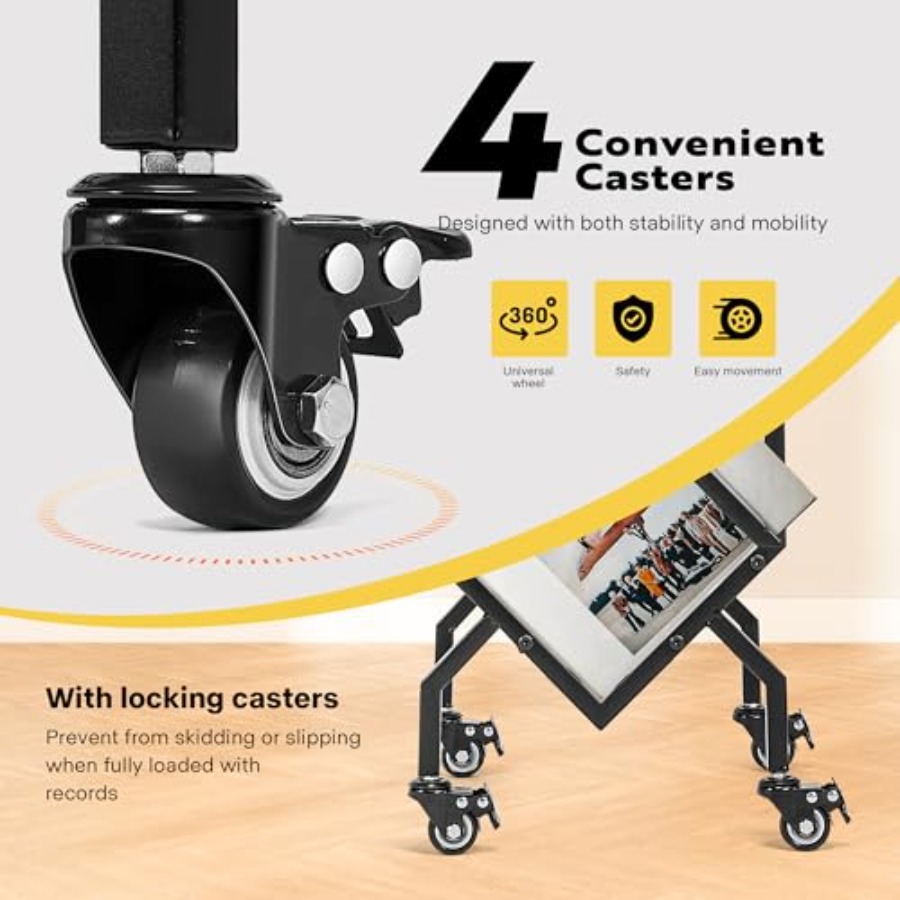 Vinyl Record Storage Rack, 2 T - Magazine Holder Rack recensie en prijs