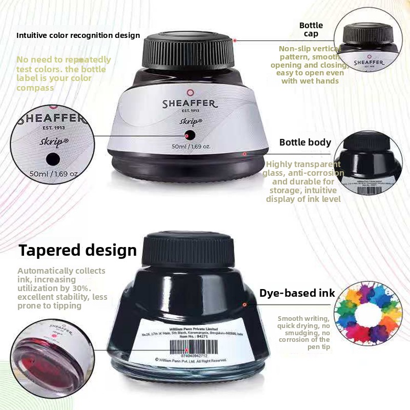 American SHEAFFER Color Dye In - Fountain Pen Bottled Ink recensie en prijs