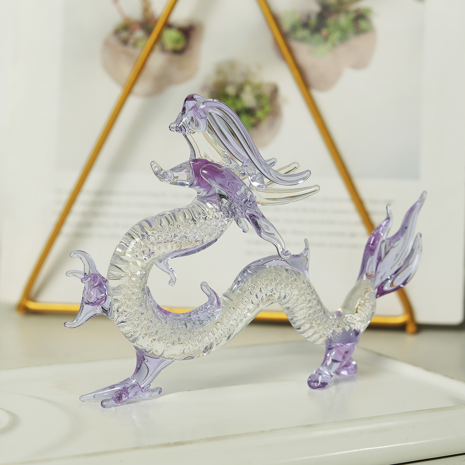 Purple Crystal Dragon Figurine - Book Weight Glass recensie en prijs