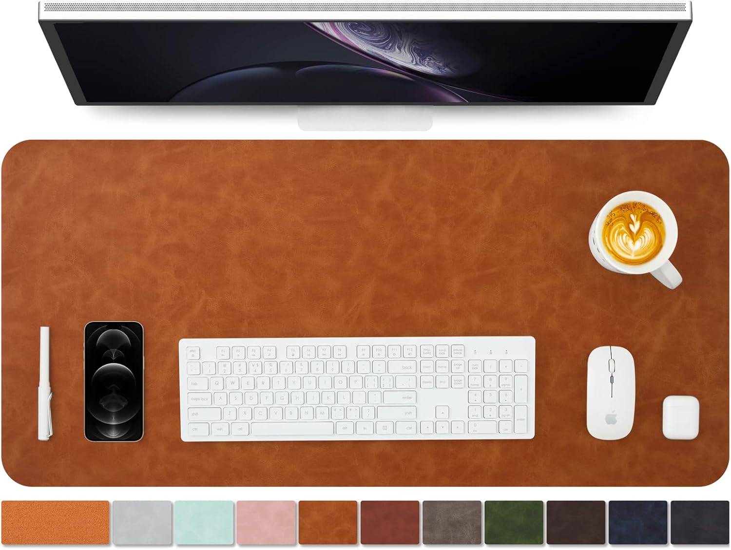 Distressed Leather Desk Mat -  - Leather Desk Pad recensie en prijs
