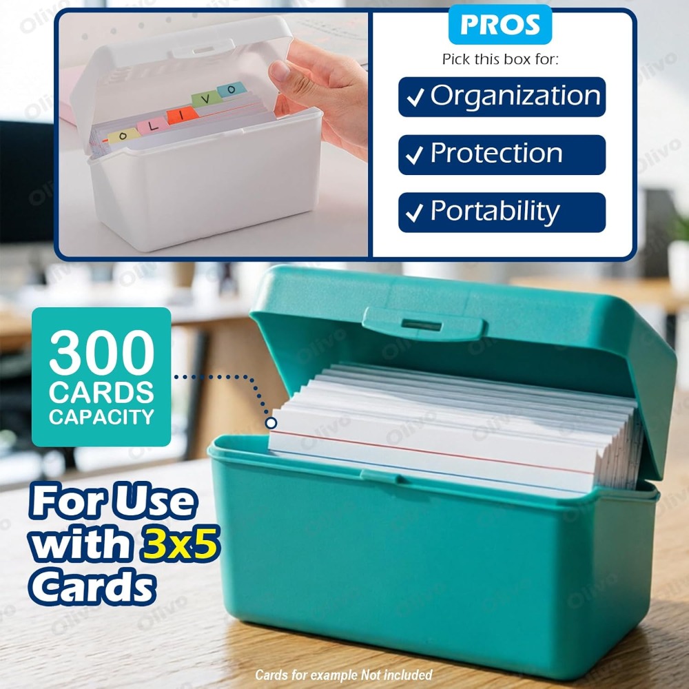 Olivo Index Card Holder Box 3x - Index Card Holder recensie en prijs