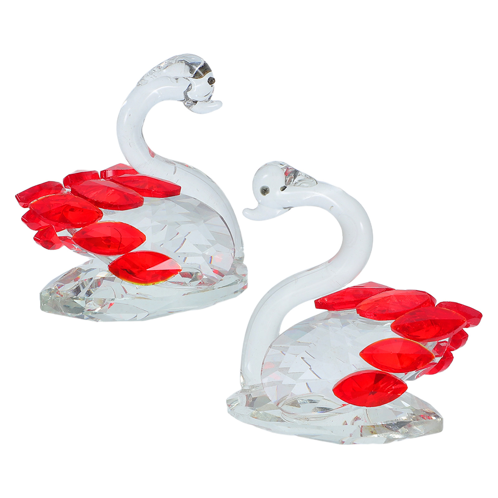 2Pcs Crystal Couple Swan Statu - Paper Weight Crystal recensie en prijs