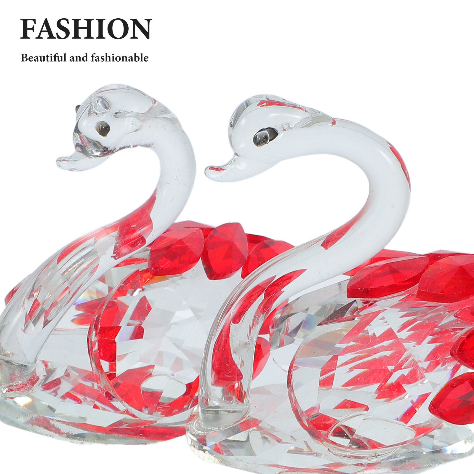 2Pcs Crystal Couple Swan Statu - Paper Weight Crystal recensie en prijs