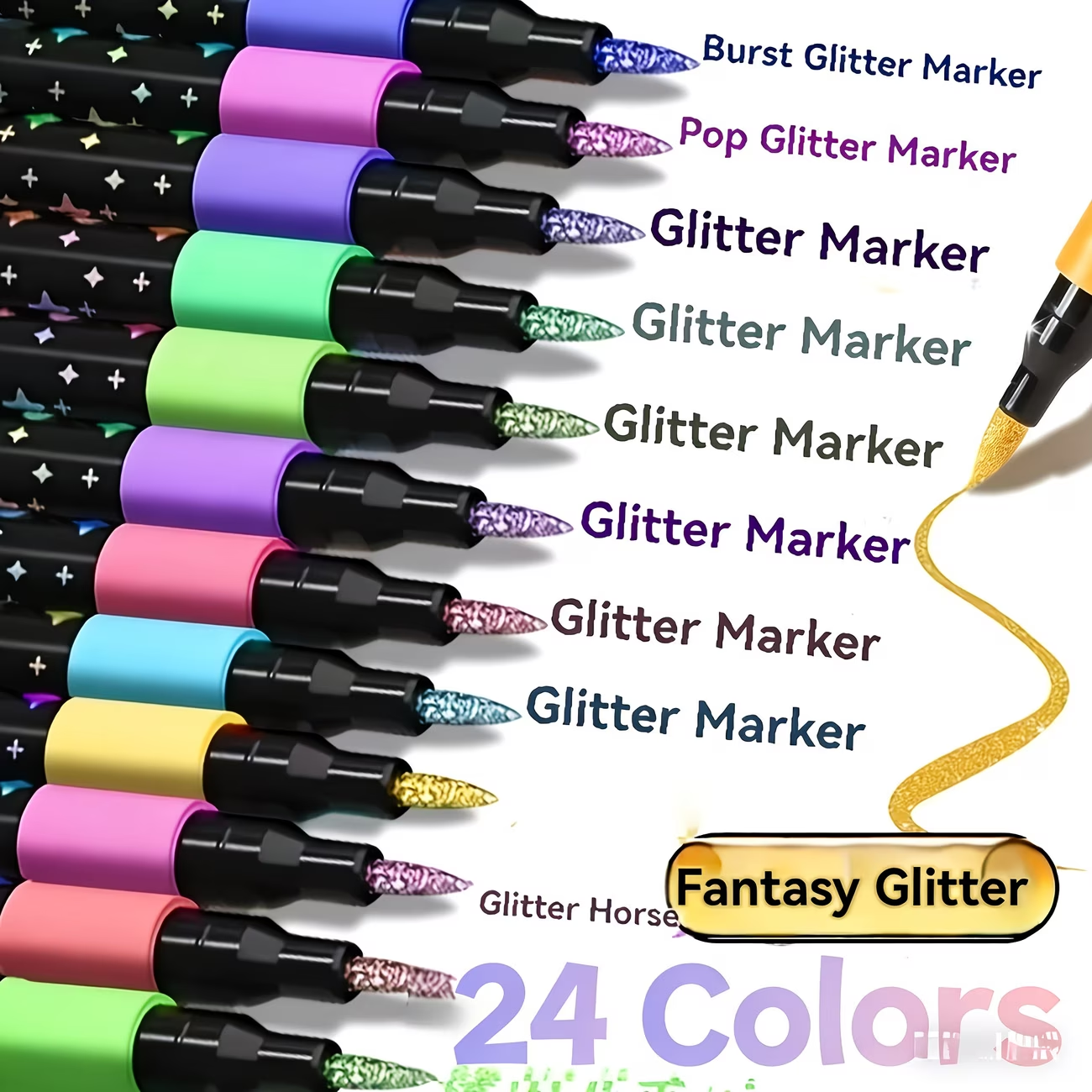 24 Colors Double Head Glitter  - Correction Pen Fine recensie en prijs