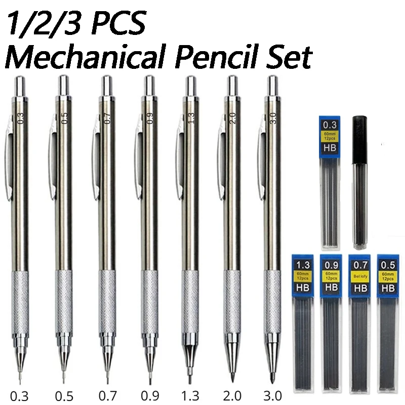 1/2/3 PCS Metal Drawing Pencil - Mechanical Pencil 0.3 recensie en prijs