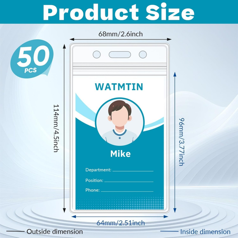 50 PCS Plastic Badge Holder, V - Index Card Holder recensie en prijs
